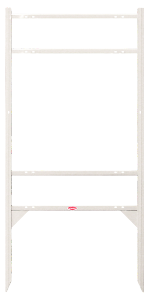 Angle Iron Sign Frame with Two Rider Inserts, 22h x 24w, White